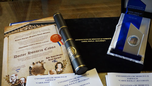 Acordarea titlului de „Doctor Honoris Causa” al Universității de Medicină și Farmacie ”Carol Davila” d-lui Prof. Dr. Mihail Lucian Pascu