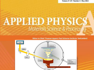 Cercetarea din INFLPR este pe coperta „Applied Physics A”